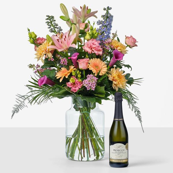 Vrolijk veldboeket pastel & prosecco - De bloemist van Albert Heijn