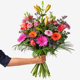 Gemengd boeket fleurig hand