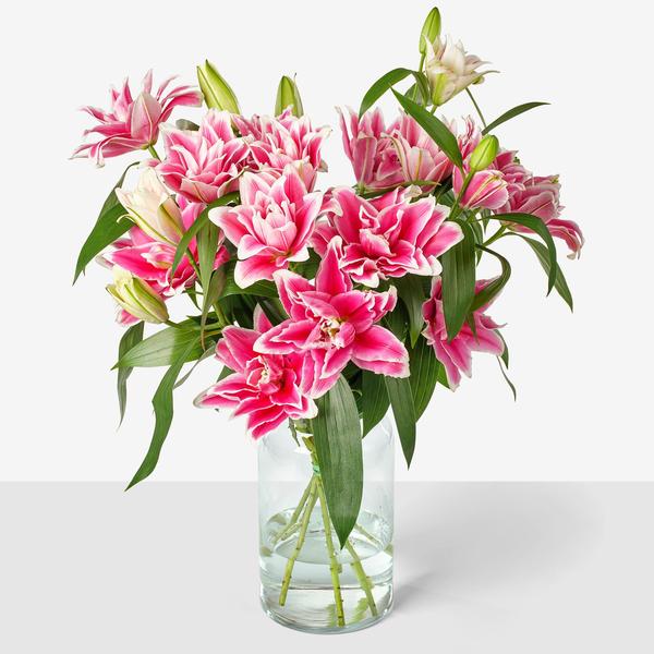 Mono lelies roze in vaas