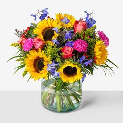 Boeket zonnige zonnebloemen